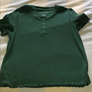 Super cute American eagle green ribbed t-shirt